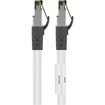 Goobay CAT 8.1 Patch Laidas, S/FTP (PiMF), Baltas, 15 m - LSZH Halogen-Free, Varis AWG 24 (55130)