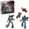Konstruktorius LEGO Marvel Super Heroes Geležinis žmogus ir karo mašina rinkinys 76320, 204 detalės, 2 minifigūrėlės, 100 mm aukštis