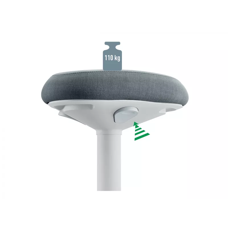 Biuro kėdė Leitz 65440085 su paminkštinta sėdyne, pilka, plastikinis rėmas