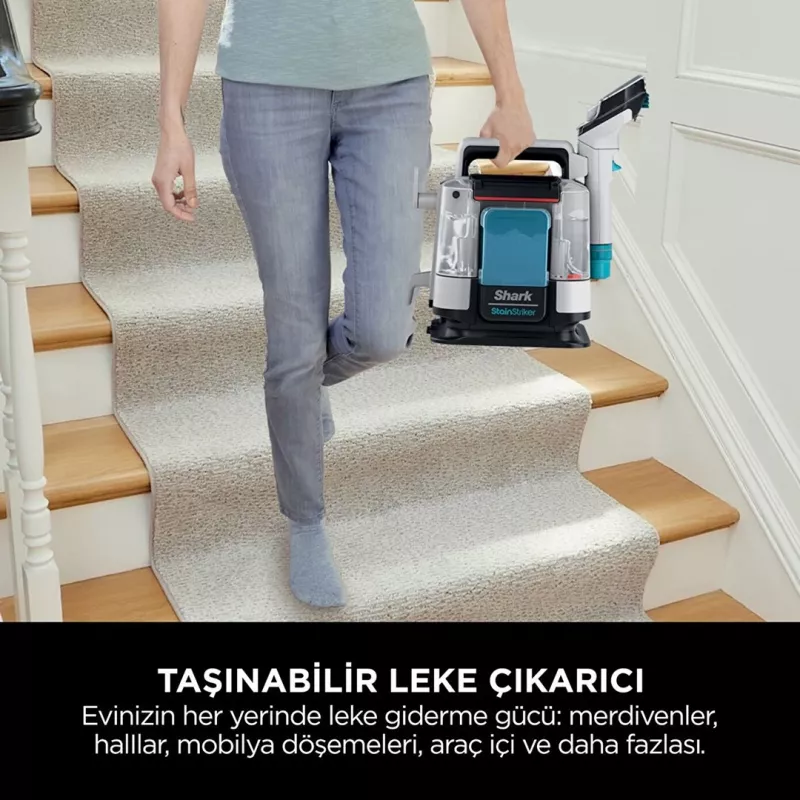 Sharkclean PX200EUT nešiojamas kilimų valymo aparatas, gilus / tarpinis, baltas