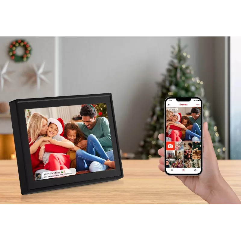 Skaitmeninis nuotraukų rėmelis SENCOR SDF1092B 10,1 colio jutiklinis IPS 1280×800 Wi-Fi 4,6 GB MicroSD montuojamas ant sienos