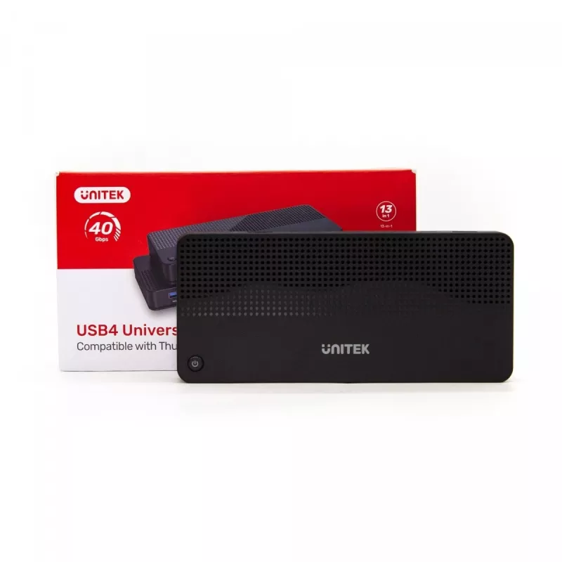 Docking stotelė UNITEK D1079A USB4 juoda 100W galios tiekimas