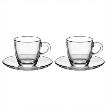Moka kavos puodelių rinkinys BIALETTI Moka-Tassen Set Glass ISTITUZIONALE 2 puodeliai
