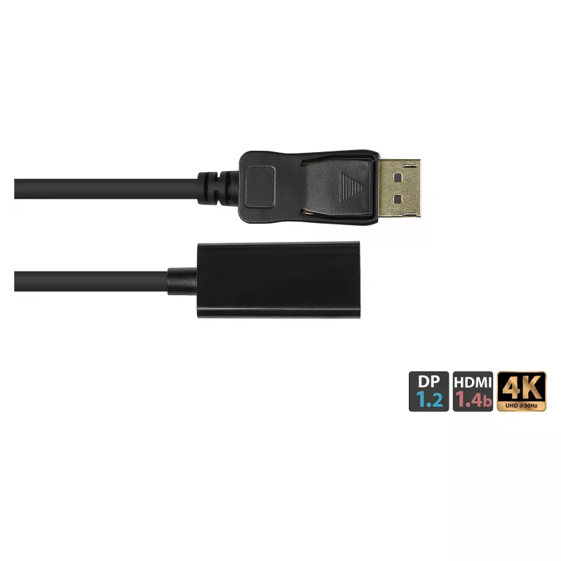 Good Connections Adapter DisplayPort 1.2 kištukas į HDMI 1.4b lizdą 4K @30Hz apie 20 cm