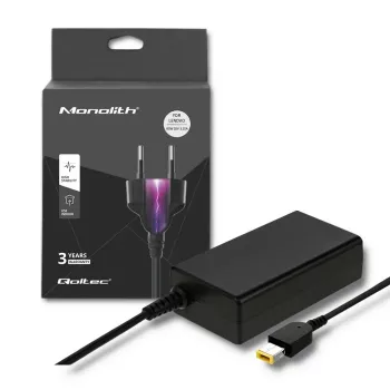 Maitinimo adapteris QOLTEC 51556 vidaus 65W, skirtas Lenovo nešiojamiesiems kompiuteriams, 20V 3,25A, juodas