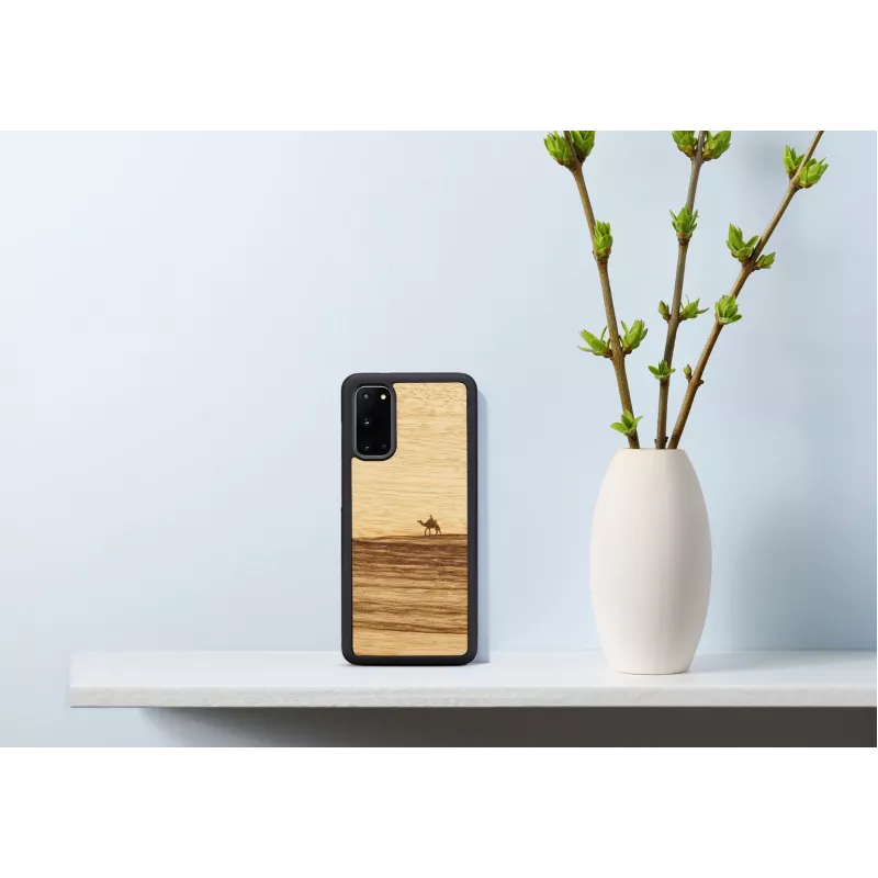 Dėklas Samsung Galaxy S20 Terra Black – natūrali mediena ir polikarbonatas