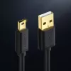 USB laidas UGREEN US132 Mini-USB 1 m – juodas, 480 Mbit/s, greitas įkrovimas