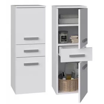 Vonios spintelė stovima Top e Shop NEL V DDS BIEL – balta, 300×300×850 mm, 3 lentynos