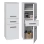 Vonios spintelė stovima Top e Shop NEL V DDS BIEL – balta, 300×300×850 mm, 3 lentynos