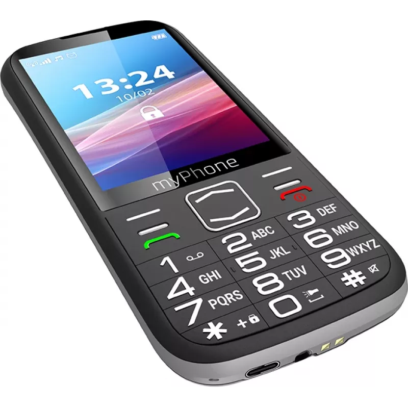 Mobilusis telefonas myPhone HALO 4 LTE juodas | 3.5 colio | TFT | 128 MB | 64 MB | Dual SIM | 3G | Bluetooth | 2 MP kamera | 2500 mAh