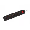 Prailginimo laidas Lanberg PS1-05F-0300-BK 3 m 5 kištukinių lizdų juodas