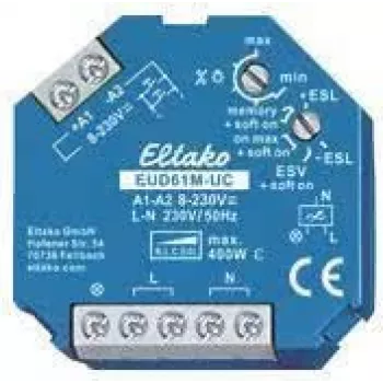 ELTAKO Uni.-Dimmer jungiklis 500W EUD61MUC daugiafunkcis dėžės montavimui 8-230V EUD61MUC (61100903)
