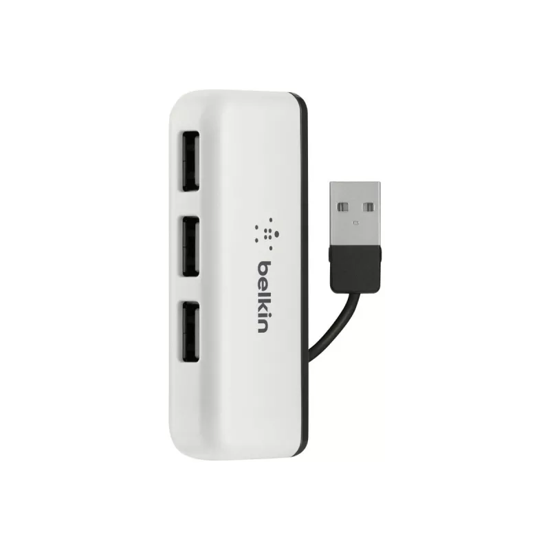Belkin USB 2.0 4 prievadų kelioninis USB šakotuvas, sidabrinis, F4U021bt