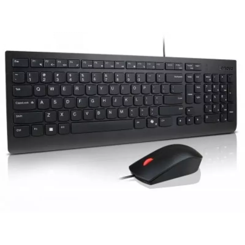 Belaidis klaviatūros ir pelės rinkinys Lenovo Essential 4X31R64445 – laidinė USB klaviatūra ir pelė