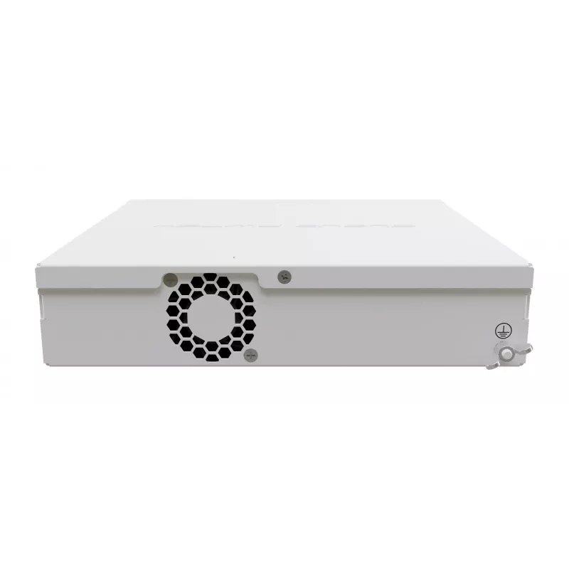 Valdomas L3 jungiklis MikroTik CRS310-8G+2S+IN — 8× 2.5G RJ-45, 2× SFP+, PoE, 1U stovo montavimui, baltas