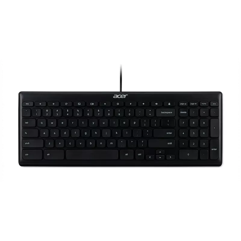 Laidinė USB klaviatūra Acer GP.KBD11.04F – pilno dydžio QWERTY US International, juoda, 1,45 m laidas