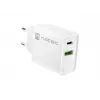 Sieninis greitasis įkroviklis NATEC RIBERA 12V 20W USB-C PD 3.0 + USB-A Samsung AFC Baltas