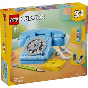 LEGO Creator 3-in-1 31174 Retro Telefono rinkinys, 383 detalės, 8+ metų, 70×110×150 mm