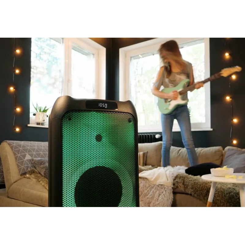 Karaoke sistema Blaupunkt PB10DB 1000W su laidiniais mikrofonais ir LED ekranu
