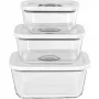 Rommelsbacher vakuuminio sandarinimo stiklinių indų rinkinys VCG 1, 3 dalių (350 ml, 670 ml, 1100 ml), permatomas