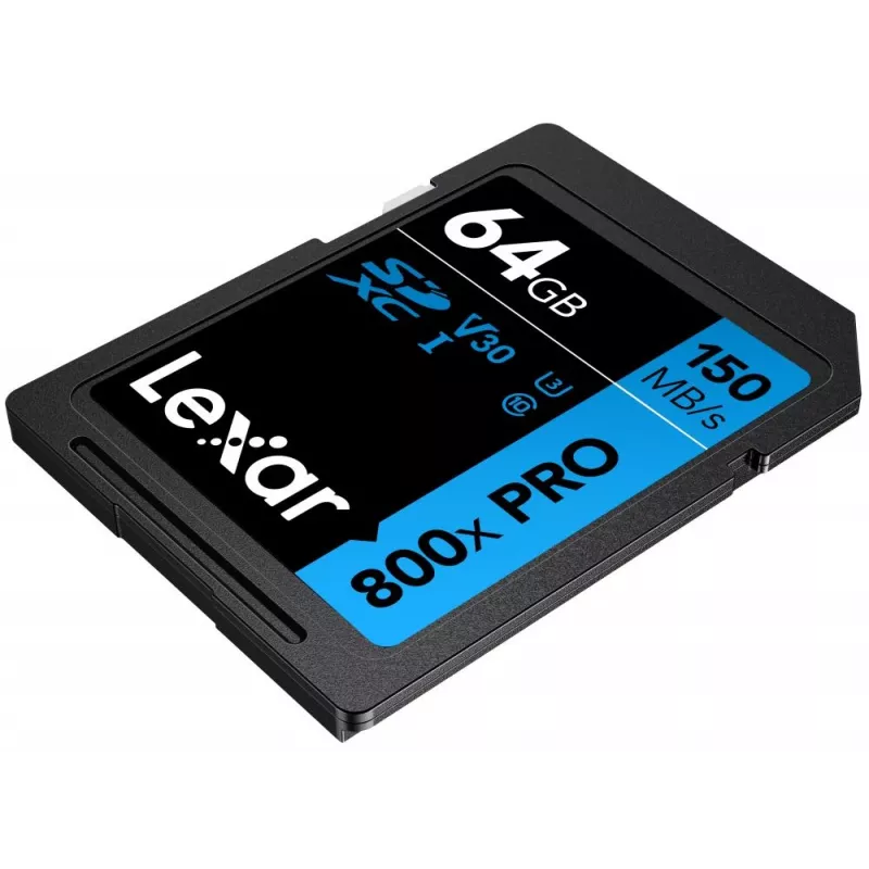 „Lexar“ SDXC atminties kortelė 64 GB UHS-I 800xPRO — Class 10, U3, V30, 150 MB/s