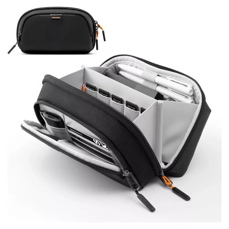 Organizatorius kabeliams Inateck AB03011 Juoda – kelioninis dėklas 23,5×14×9,5 cm