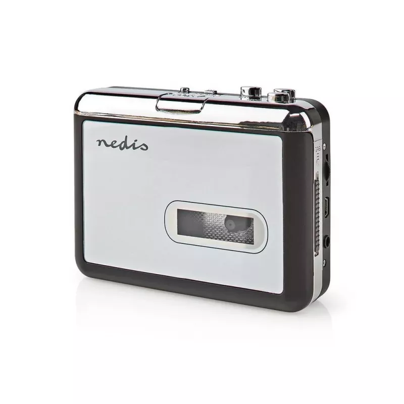 Kasečių keitiklis Nedis ACGRU100GY USB / 3,5 mm, maitinamas USB / baterijomis, pilka