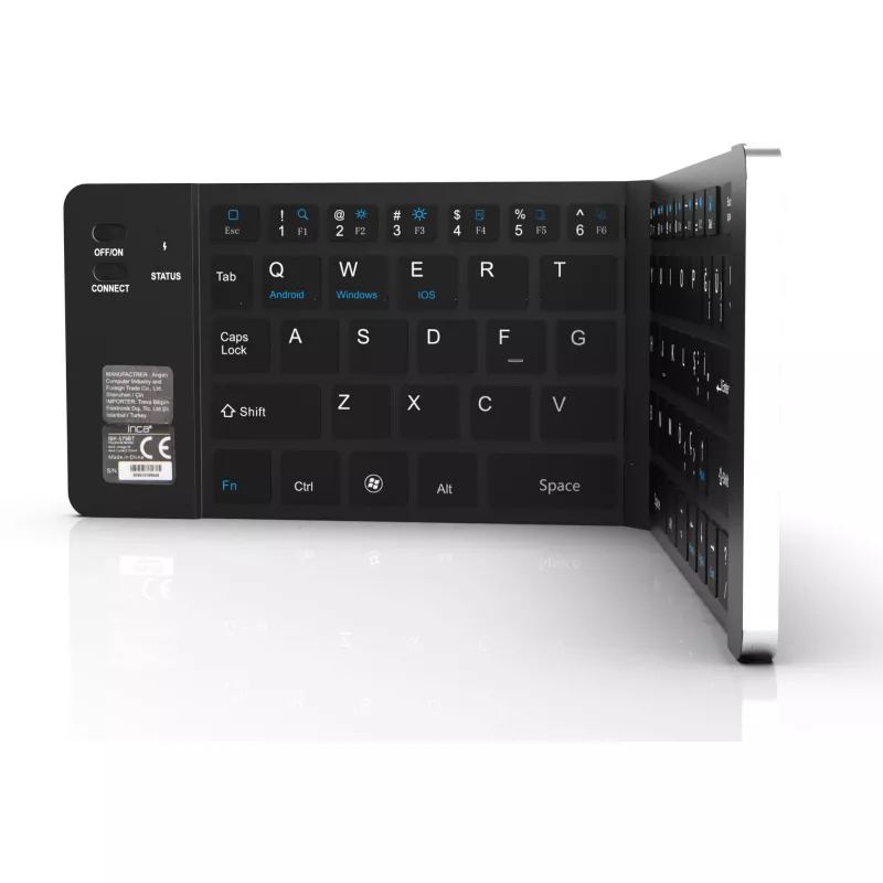 Belaidė klaviatūra Inca IBK-579BT Bluetooth 66 klavišų metalo sidabro spalvos