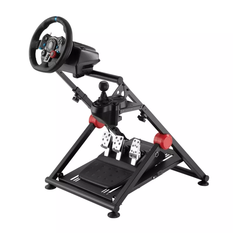 NanoRS RS155 Sulankstomas Plieninis Vairo Stovas su Pedalų Laikikliu Reguliuojamas Neslystantis