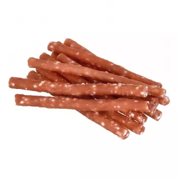 Šunų skanėstai PETITTO Sticks su antis ir ryžiais, 500 g — minkšti dresūros kramtukai suaugusiems šunims