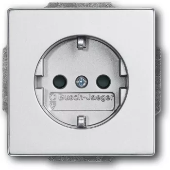 BUSCH JAEGER 2013-0-5272 - CEE 7/3 kištukinis lizdas 2P+E - sidabrinis - 250 V - 16 A - 63 mm