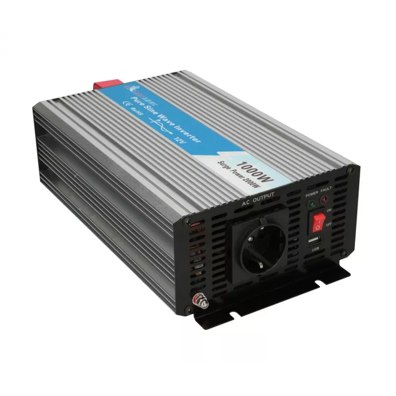 Įtampos keitiklis Extralink OPIP-1000W 12V 230V 1000W grynas sinusas
