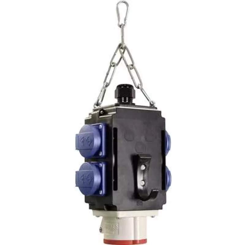 AS Schwabe Energy Cube II IP44 maitinimo paskirstymo kubas su 4 kištukiniais lizdais 16A 230V ir 1 CEE 16A lizdu