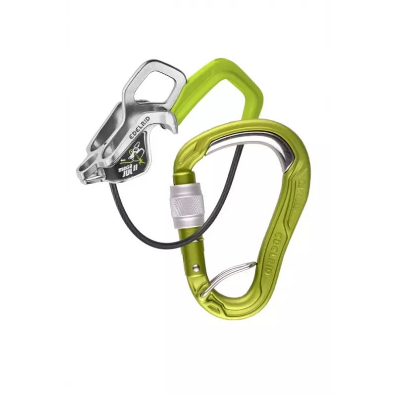 Laipiojimo komplektas EDELRID Mega Jul Bulletproof Screw II Oasis – apsaugos įtaisas ir fiksavimo karabinas