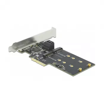 DeLOCK PCI Express kortelė su 3 SATA prievadais ir 2 M.2 Key B lizdais