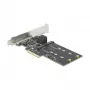 DeLOCK PCI Express kortelė su 3 SATA prievadais ir 2 M.2 Key B lizdais