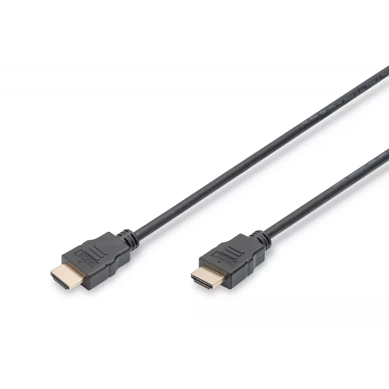 Assmann HDMI High Speed jungiamasis laidas, tipas A M/M, 5,0 m, su Ethernet, buvęs HDMI 1.4, UL, juodas, auksiniai kontaktai (AK-330114-050-S)