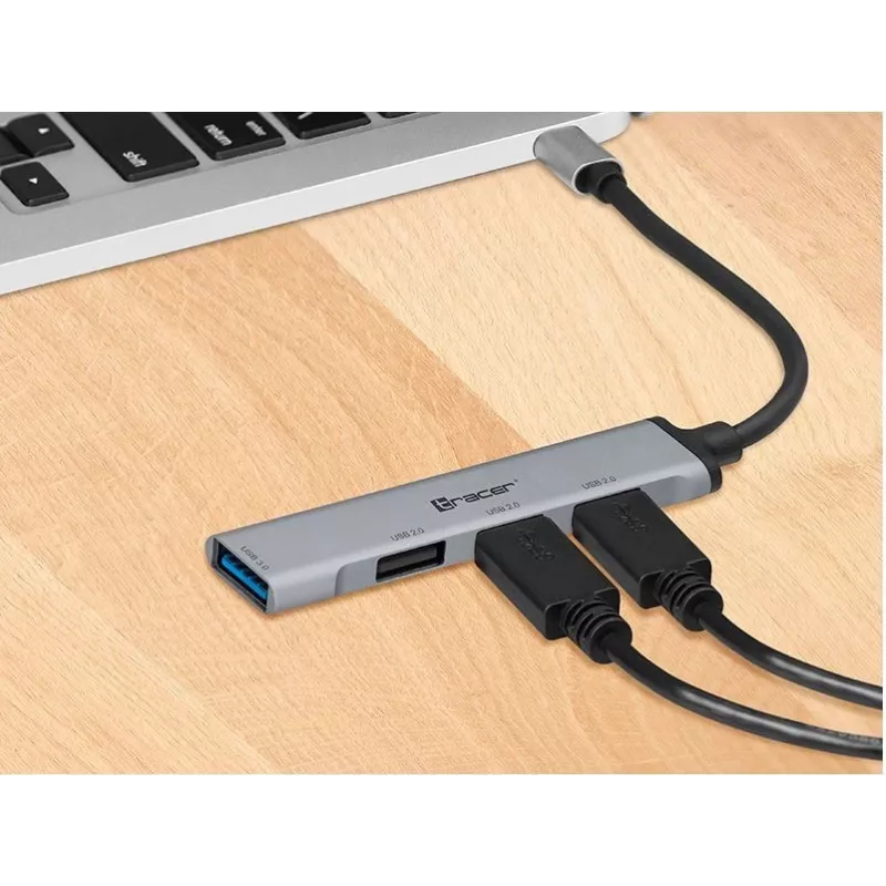 Tracer H40 USB Type-C aliuminio USB 3.0/2.0 šakotuvas