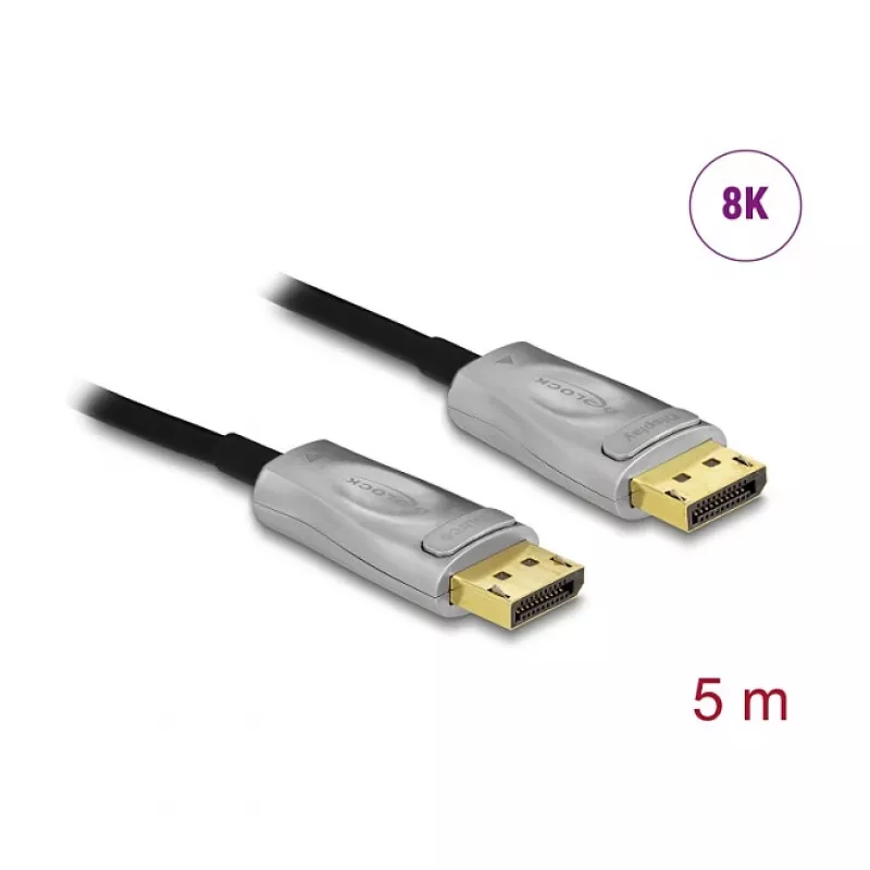Aktyvus optinis kabelis DisplayPort 1.4 DELOCK 85879 — 8K, 5 m