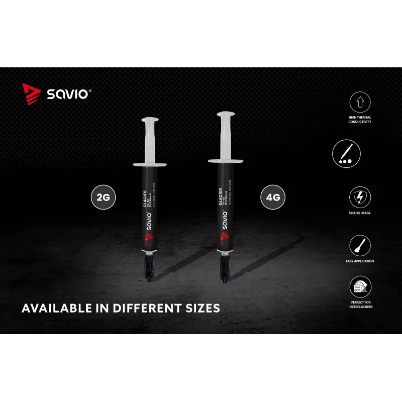 Termo pasta SAVIO TG-03 13,5 W/m·K, 2 g – šilumai laidus mišinys