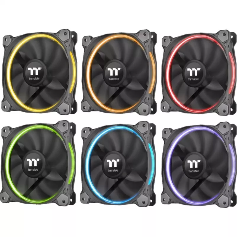 Thermaltake Riing 14 RGB TT Premium Edition CL-F051-PL14SW-A korpuso ir radiatoriaus ventiliatoriai, 140 mm, 500–1400 aps./min. (3 vnt.)