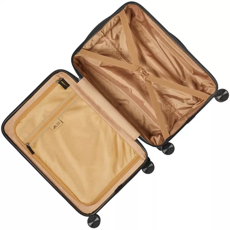Kabininis lagaminas Rivacase Clark ECO 8181 – kompaktiškas rankinis bagažas, juodas