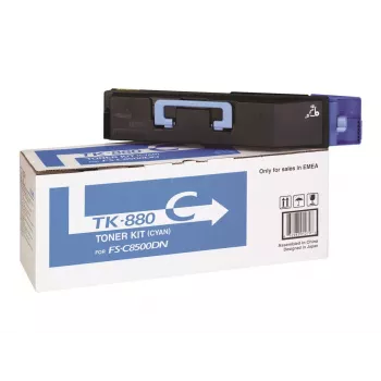 Originalus kasetė Kyocera TK-880C Cyan, lazeriniam spausdinimui, išeiga 18 000 puslapių, 1 vnt.