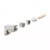 DELOCK Keystone modulis RJ45 kištukas į LSA Cat.6A beįrankis 45° kampu ekranuotas su metaliniu fiksatoriumi