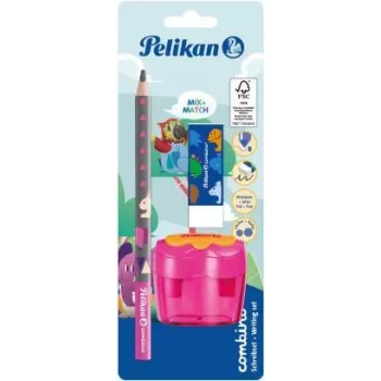Pelikan mokymosi pieštukų rinkinys Combino BS, Rad., Ansp., rožinis (821612)