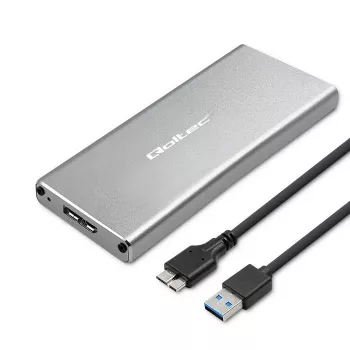 Aliumininis korpusas QOLTEC 51833 M.2 SSD, SATA į USB 3.0, iki 2TB