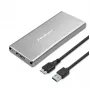 Aliumininis korpusas QOLTEC 51833 M.2 SSD, SATA į USB 3.0, iki 2TB