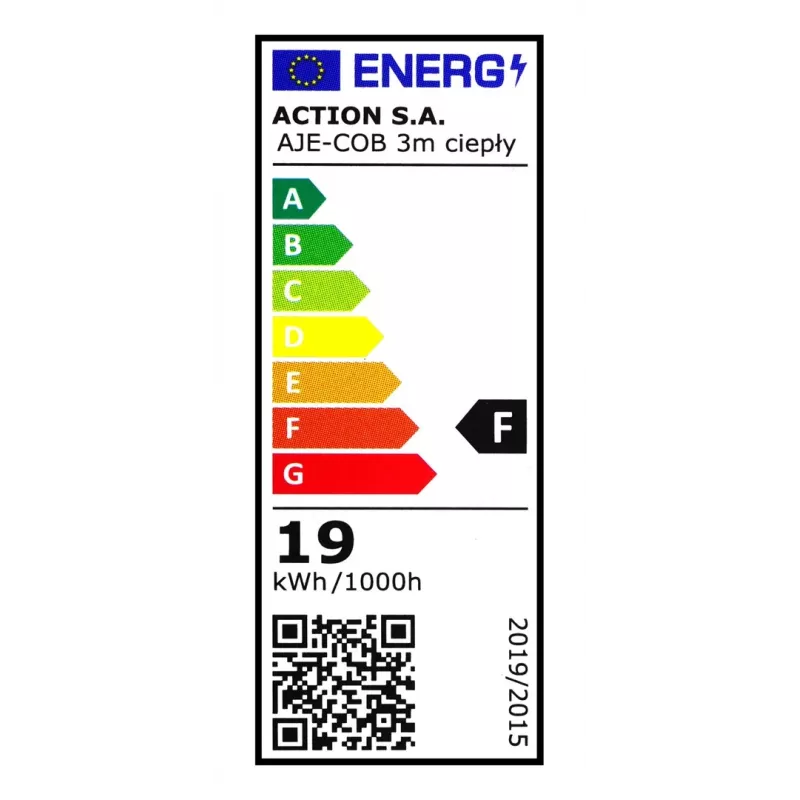 Activejet AJE-COB 3m šilta šviesa LED juostelė Universal strip light Vidaus