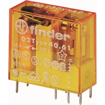 Finder Relė kištukinė / PCB 1 keitimo kontaktas 16A ritė 230V AC (406182301000)