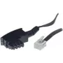 S/CONN 3 m TAE F - RJ11 6/4 juodas permatomas telefono laidas